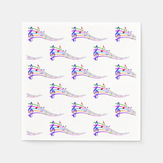 Regenbogenmusik Serviette (Vorderseite)