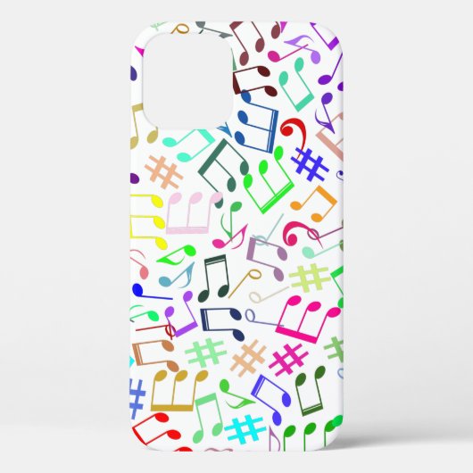 Regenbogenmusiknoten Rockstar Case-Mate iPhone Hülle (Rückseite)