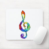 Regenbogenmusikschlüssel Mousepad (Mit Mouse)