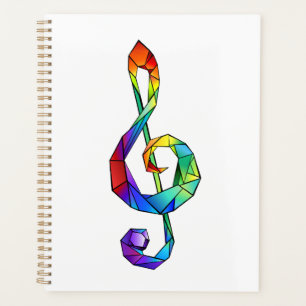Regenbogenmusikschlüssel Violinschlüssel Planer