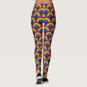 Regenbogenmuster auf dem Navy Blue LGBTQ Prix Leggings (Rückseite)