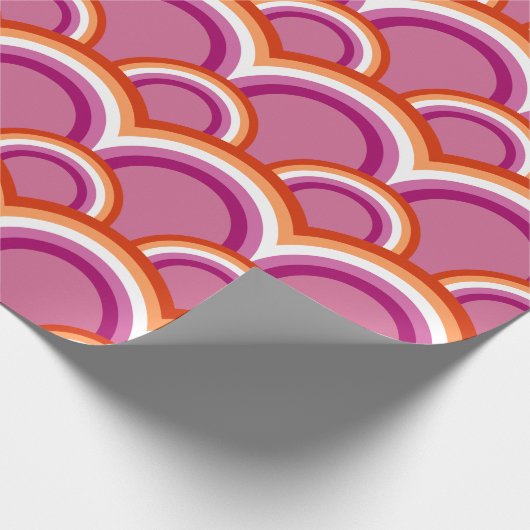 Regenbogenmuster auf Lesben Geschenkpapier (Ecke)
