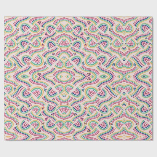 Regenbogenmuster farbenfrohes Geschenkpapier (Flach)