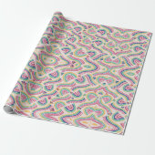 Regenbogenmuster farbenfrohes Geschenkpapier (Ungerollt)