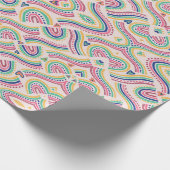 Regenbogenmuster farbenfrohes Geschenkpapier (Ecke)