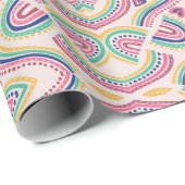 Regenbogenmuster farbenfrohes Geschenkpapier (Rolleneckpunkt)