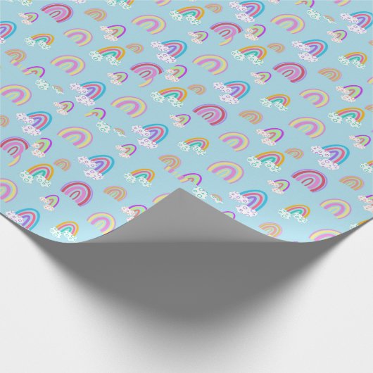 Regenbogenmuster Geschenkpapier (Ecke)