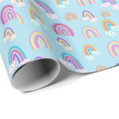 Regenbogenmuster Geschenkpapier (Rolleneckpunkt)