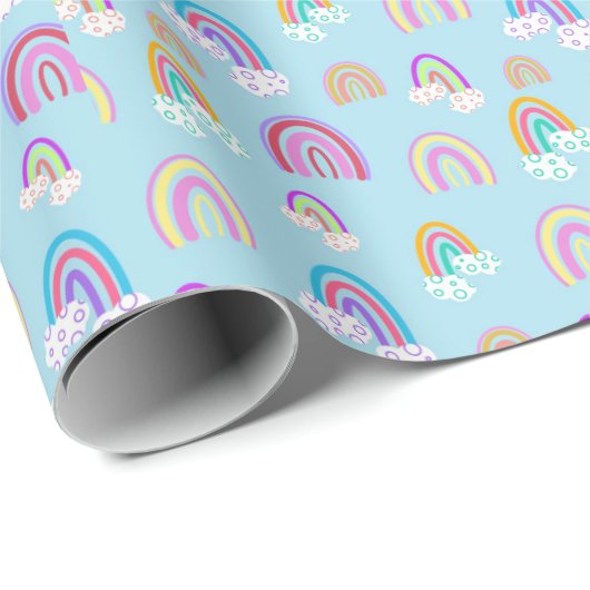 Regenbogenmuster Geschenkpapier (Rolleneckpunkt)