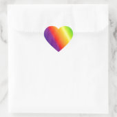 Regenbogenmuster Herz-Aufkleber (Tasche)
