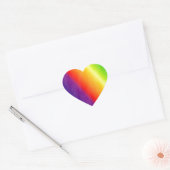 Regenbogenmuster Herz-Aufkleber (Umschlag)