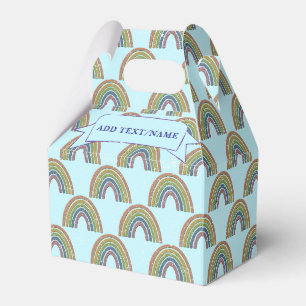 Regenbogenmuster im Vintage-Stil mit individuellem Geschenkschachtel
