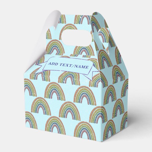 Regenbogenmuster im Vintage-Stil mit individuellem Geschenkschachtel (Vorderseite)