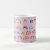 Regenbogenmuster in Rosa Kaffeetasse (Mittel)