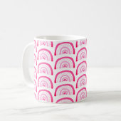 Regenbogenmuster in Rosa Kaffeetasse (Vorderseite Links)
