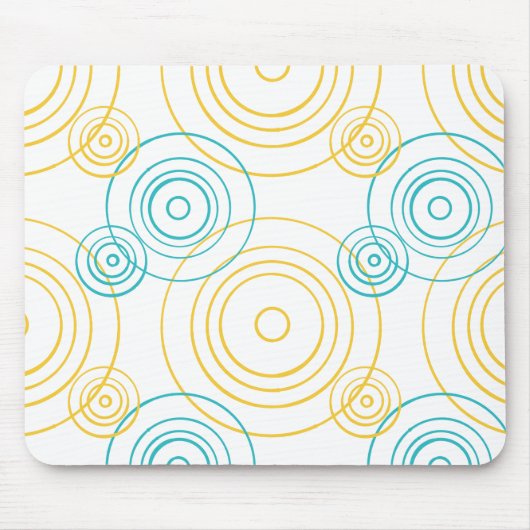 Regenbogenmuster in Türkis und Gelb Mousepad (Vorne)