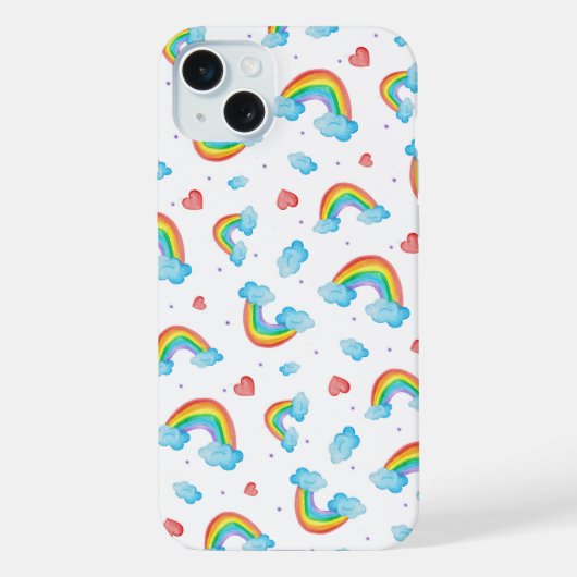 Regenbogenmuster iPhone Hülle (Rückseite)