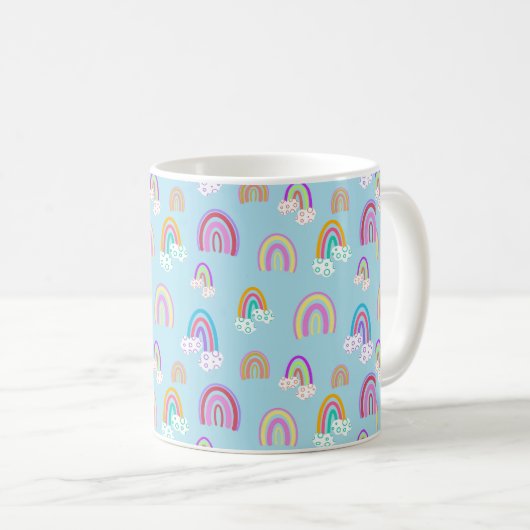 Regenbogenmuster Kaffeetasse (VorderseiteRechts)