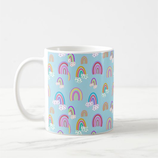 Regenbogenmuster Kaffeetasse (Links)