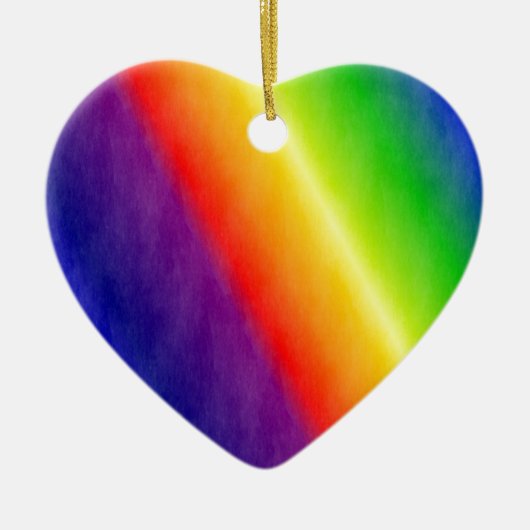 Regenbogenmuster Keramik Ornament (Vorne)