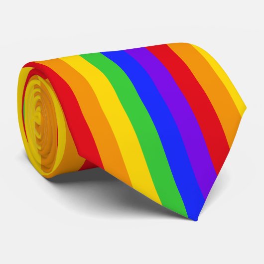 Regenbogenmuster Krawatte (Gerollt)