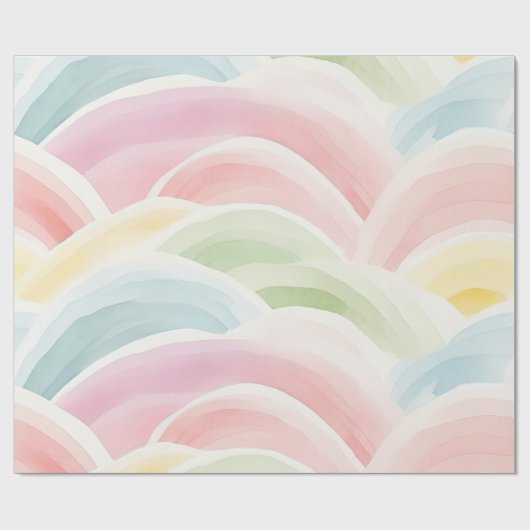 Regenbogenmuster mit neutraler Pastel Geschenkpapier (Flach)