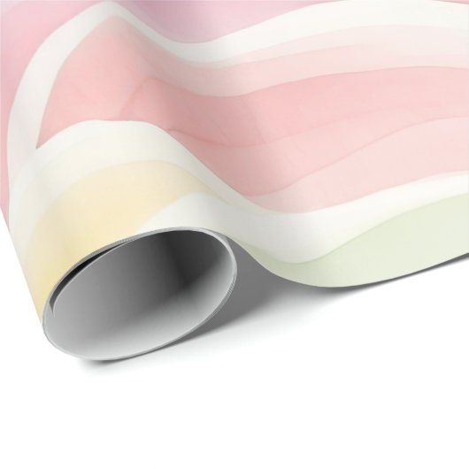 Regenbogenmuster mit neutraler Pastel Geschenkpapier (Rolleneckpunkt)
