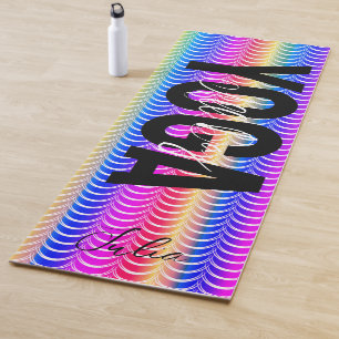 Regenbogenmuster-Ombre-Yogamatte mit personalisier Yogamatte