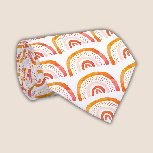 Regenbogenmuster Orange Krawatte