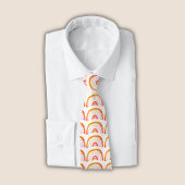 Regenbogenmuster Orange Krawatte