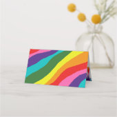 Regenbogenmuster Platzkarte (Rückseite)