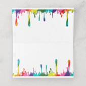 Regenbogenmuster Platzkarte (Innenseite Aufgefaltet)