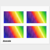 Regenbogenmuster Rechteckiger Aufkleber (Blatt)