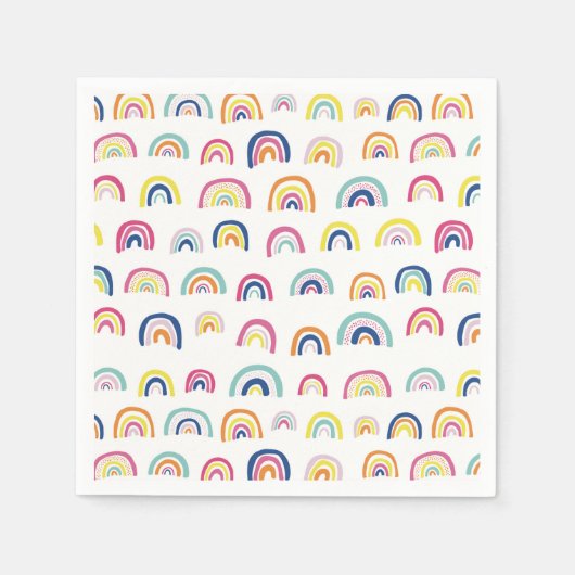 Regenbogenmuster Serviette (Vorderseite)