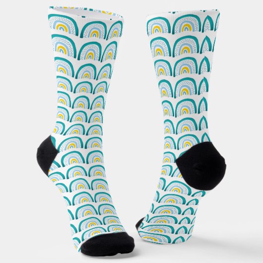 Regenbogenmuster Socken (Gewinkelt)