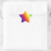 Regenbogenmuster Stern-Aufkleber (Tasche)