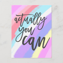 Regenbogenmuster tatsächlich können Sie positives Postkarte