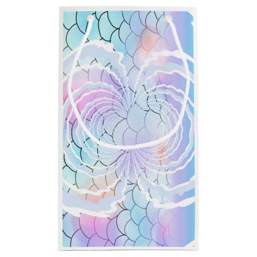 Regenbogenmuster unter dem Meer Kleine Geschenktüte (Rückseite)