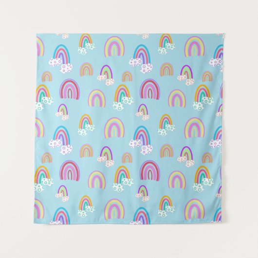 Regenbogenmuster Wandteppich (Vorderseite)