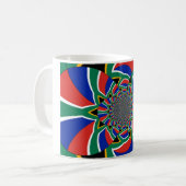 Regenbogennation: Lebendiger Südafrika-Kunstprint Kaffeetasse (Vorderseite Links)