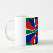 Regenbogennation: Lebendiger Südafrika-Kunstprint Kaffeetasse (Links)