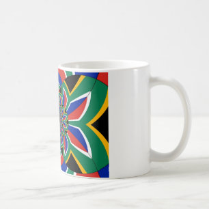 Regenbogennation: Lebendiger Südafrika-Kunstprint Kaffeetasse