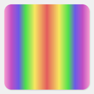 Regenbogenneigung Quadratischer Aufkleber