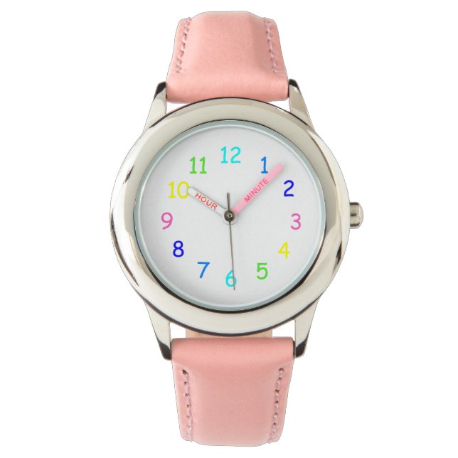 Regenbogennummern beobachten armbanduhr (Vorderseite)