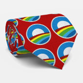 Regenbogenobama-Kreis-Entwurf Krawatte (Gerollt)