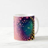 Regenbogenöl und Wasser-Wiederholungsmuster Kaffeetasse (VorderseiteRechts)