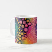 Regenbogenöl und Wasser-Wiederholungsmuster Kaffeetasse (Vorderseite Links)