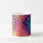Regenbogenöl und Wasser-Wiederholungsmuster Kaffeetasse (Mittel)