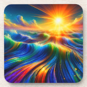 Regenbogenozean Getränkeuntersetzer (Vorderseite)