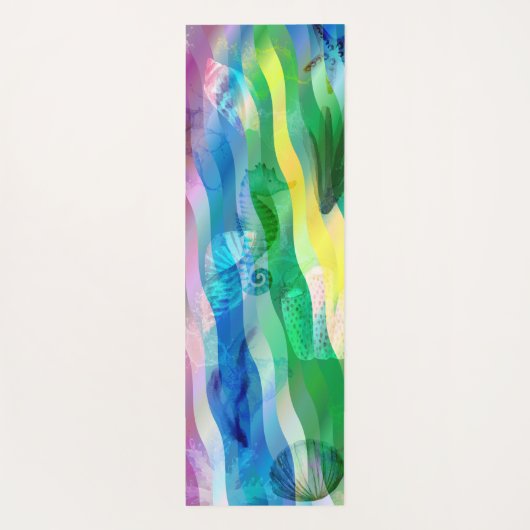 Regenbogenozean Yogamatte (Rückseite)